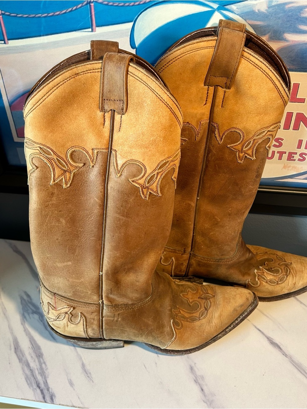MIA Whiskey Brown Western Cowboy Leather Boots